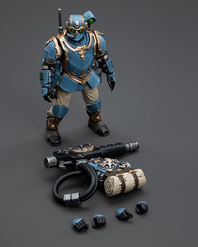 Miniatura 6 de Pipigirl JoyToy Warhammer 40K licencia genuina 118 soldado, Astra Militarum Tempestus Scions Squad 55th Kappic Eagles Tempestus Scion, modelos de