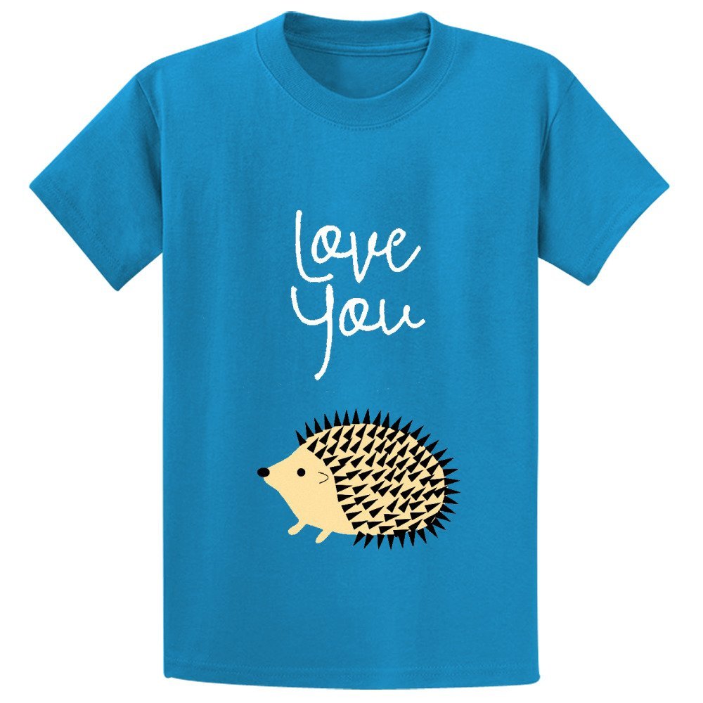 Linpy Hedgegog Love DIY Kids Short Sleeve Blue