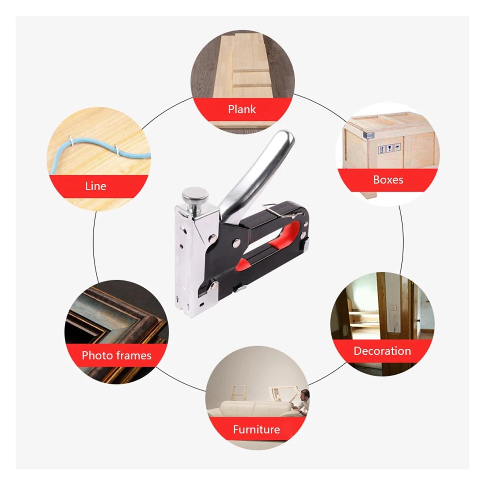 3 W 1 Pistolet Do Gwoździ DIY Meble Budowlane Zszywacz Tapicerka Wielofunkcyjny Home Decor Narzędzie Stolarskie Wydajne Dokładne Zszywanie