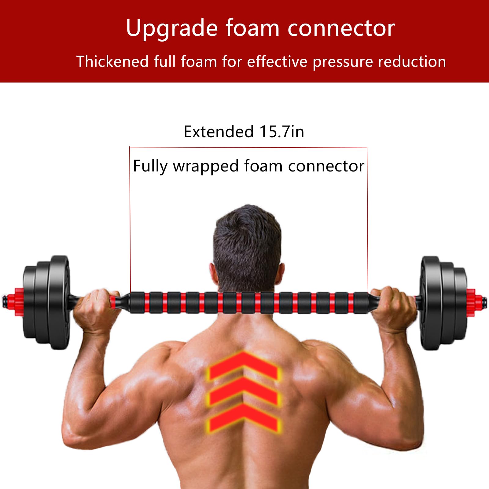 Juego de mancuernas para discos de peso de 1 pulgada de ancho, asas roscadas duraderas, accesorios de levantamiento de pesas ajustables para entrenamiento, deporte, entrenamiento, gimnasio