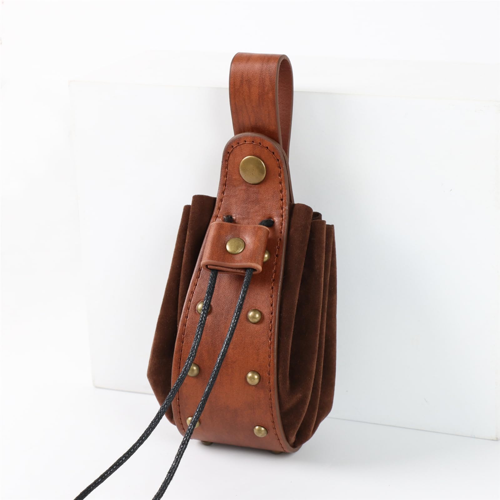 Lot de 4 sacs banane rétro en cuir synthétique avec porte-clés et carquois pour festivals, voyages, quotidien, Noir , Embossed waist bag