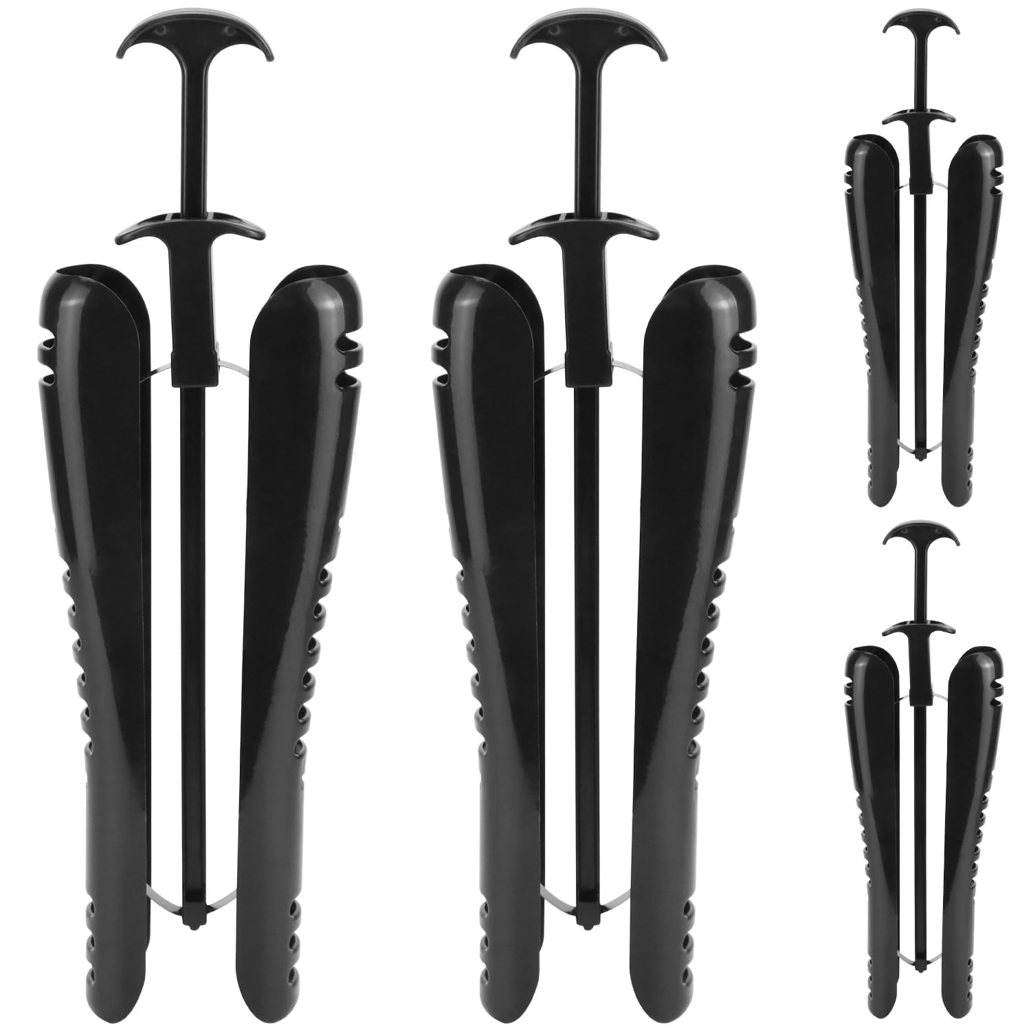 QWORK® 4 Piezas hormas para botas, 31 cm moldeador de botas con asa, soporte de bota negro