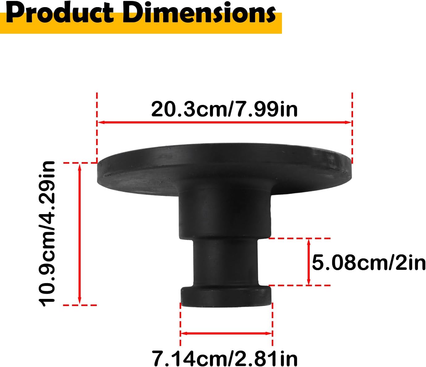 WA15 5050 Forged Steel Trailer King Pin with 2" Collar and 3/8" Bolster Plate Compatible with 5th Wheel Trailers for Enhanced Towing Stability and Load Capacity
