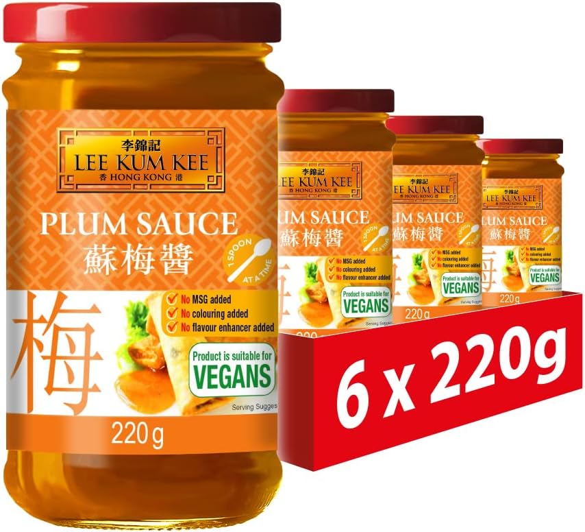Lee Kum Kee Plum Sauce, Vegan, 220 g (Pack of 6)