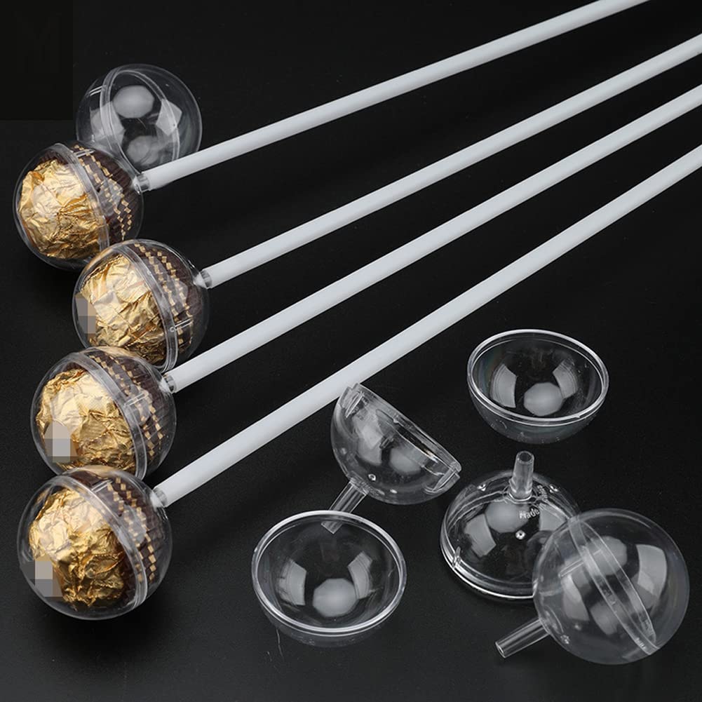 20 soportes para cajas de chocolate, de plástico, redondos, de chocolate, para envoltorios de caramelos, caja de embalaje de dulces, soporte para ramo de chocolate, soporte de flores para cumpleaños, 3