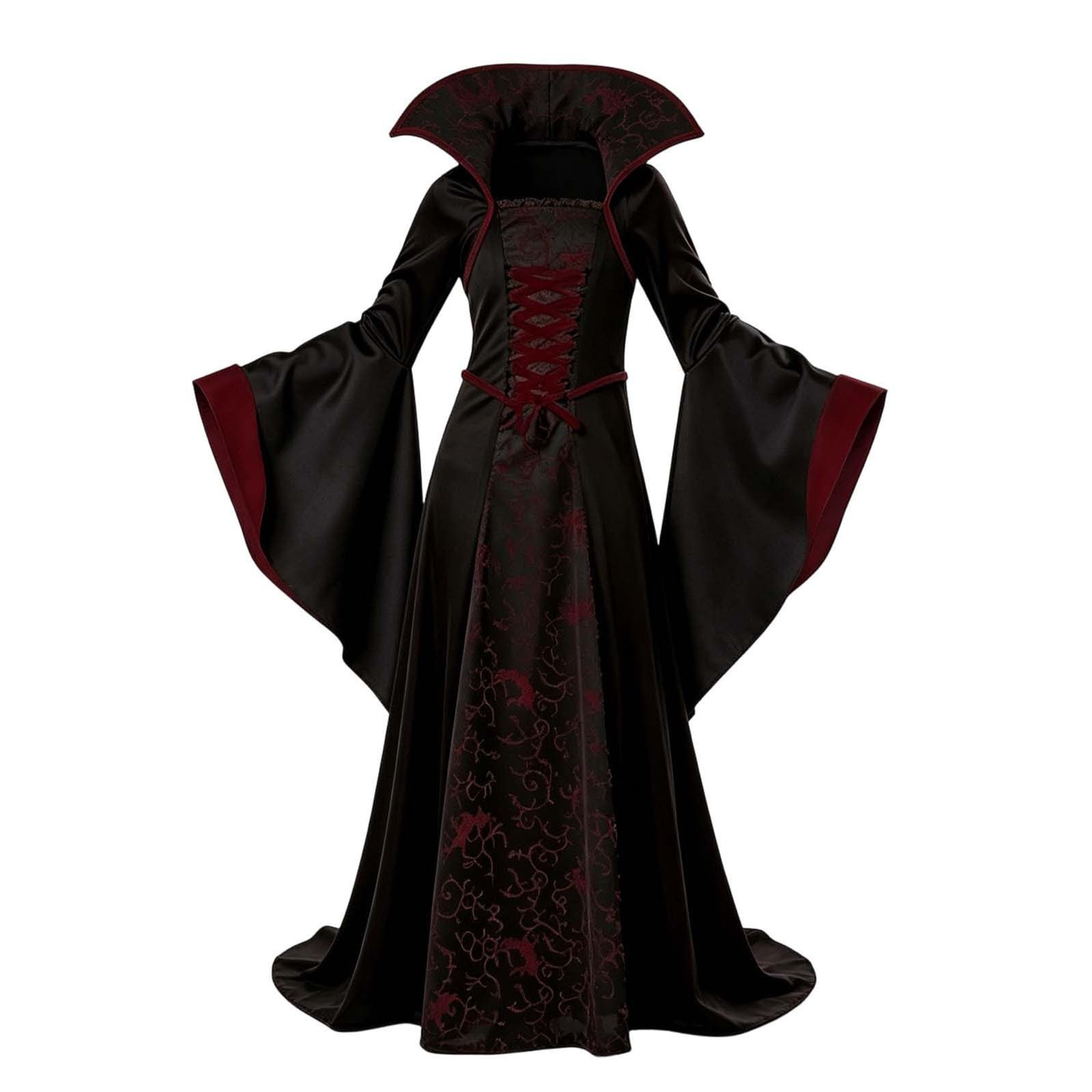 Girls Halloween Vampire Costumes Witch Costume Kids Gothic Fancy Dress Wine