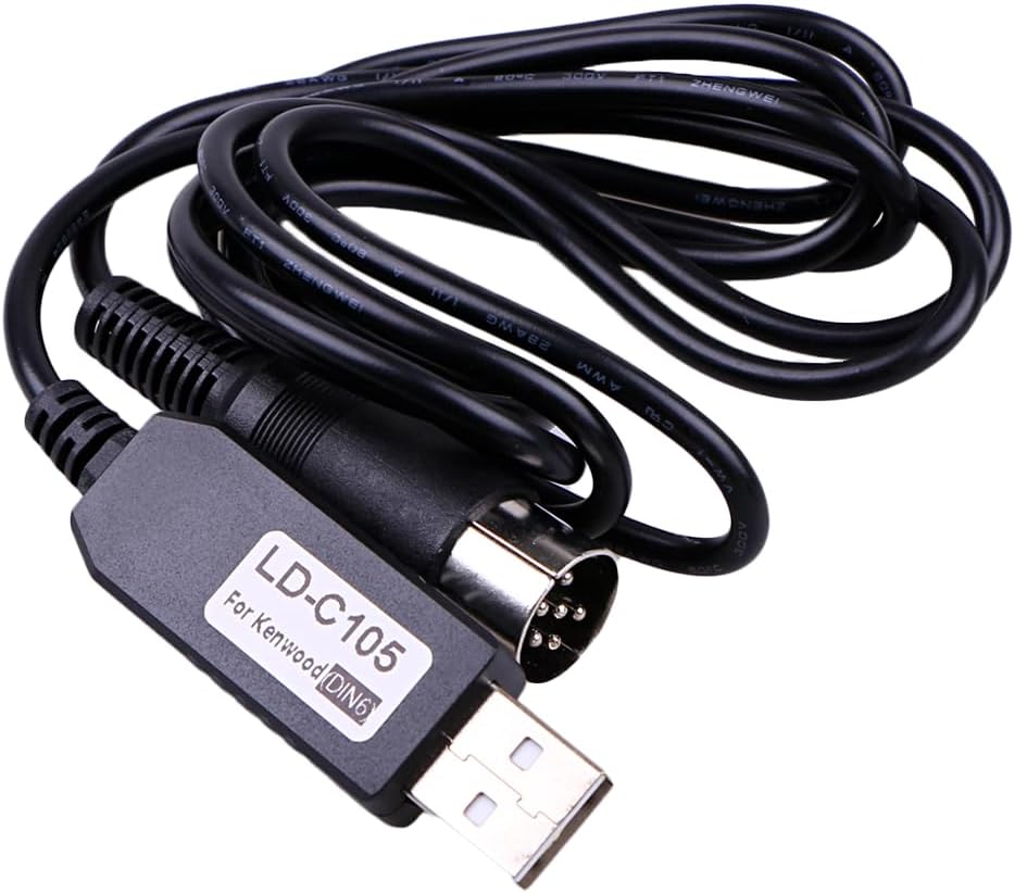 ZIJIA 1.5M USB CAT Programmed Cable for Kenwood TS-440 TS-450 TS-680 TS-690 TS-790