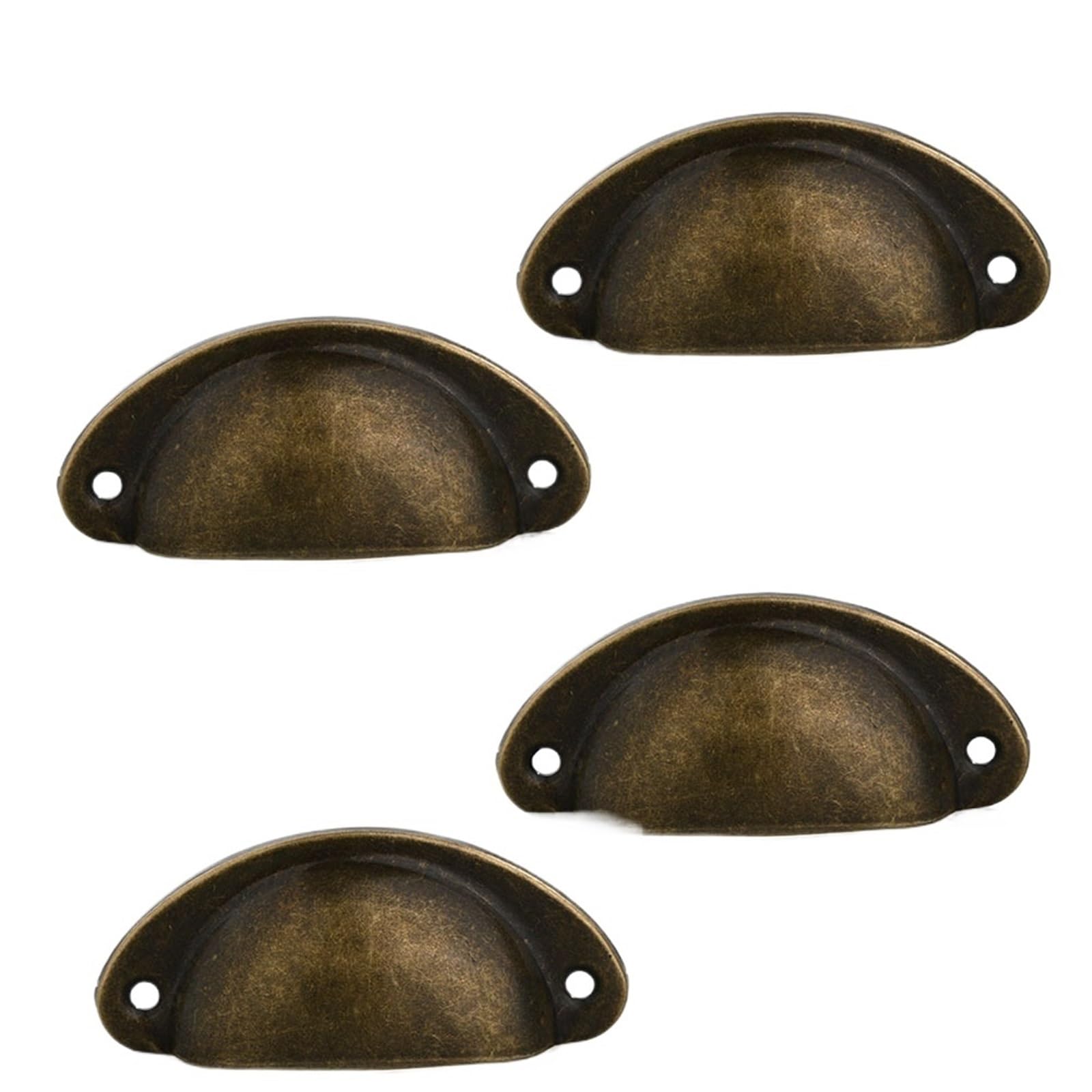 Btyqkzvpm Color 2 Vintage Style Handles, Retro Semicircle Shell Iron Drawer Handle Pack Of 4