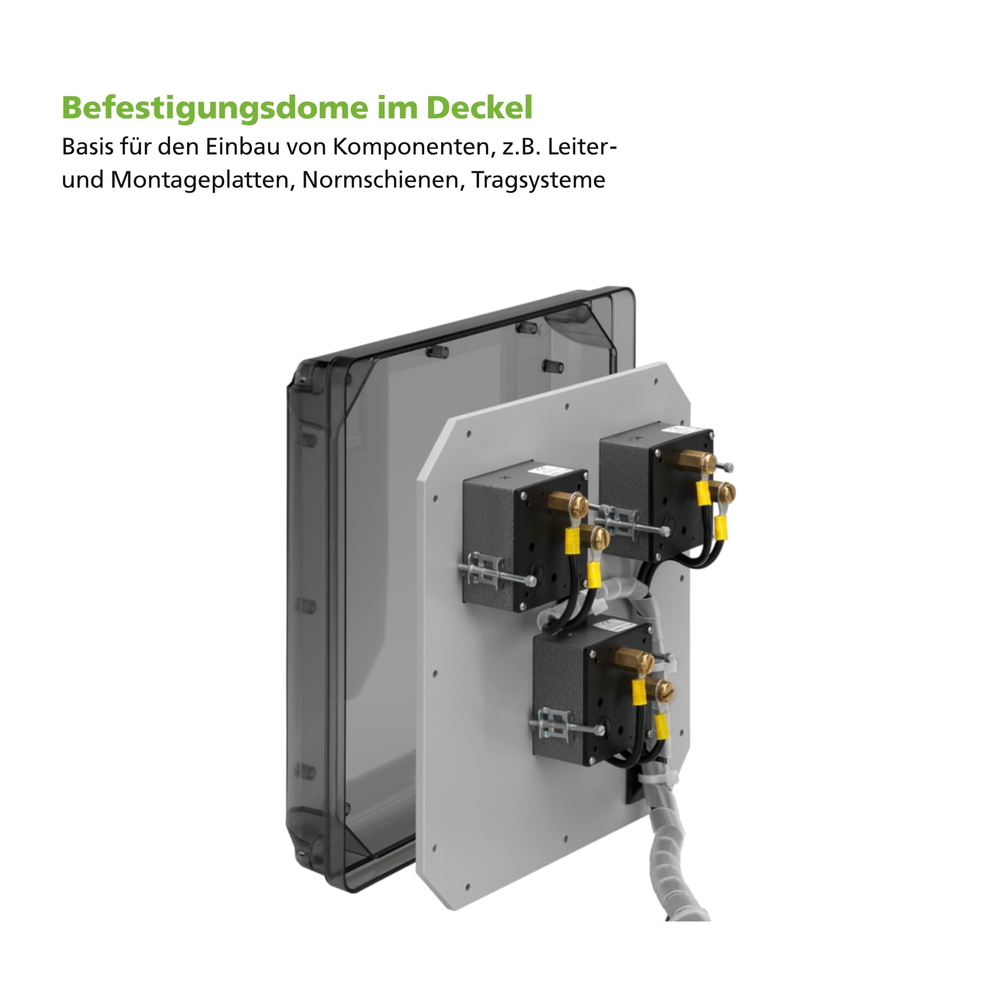 Spelsberg GEOS-L 3030-18-o Leergehäuse, Outdoorgehäuse, Industriegehäuse, robust, IP66/IP67/IP69, grauer Deckel, 300 x 300 x 180 mm