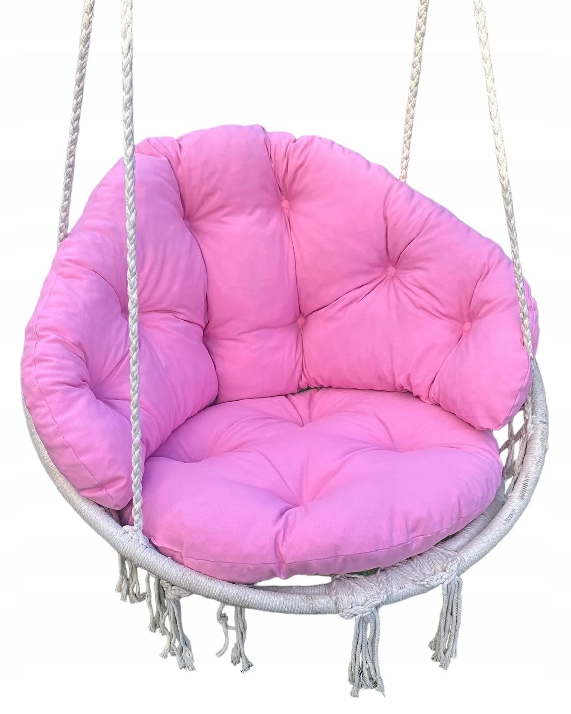 Cojín para un nido de cigüeña, cojín para columpio colgante, color rosa