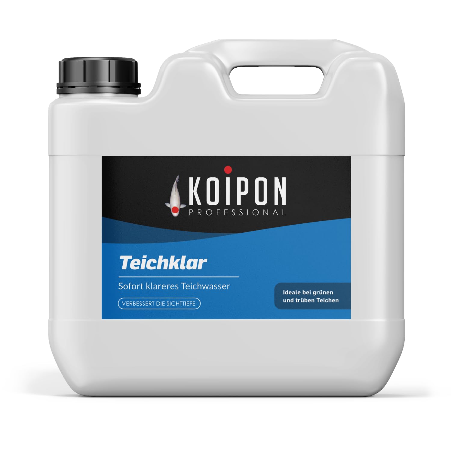KOIPON Teichklar 1L Teichwasseraufbereiter für klares Teichwasser | Teichklärer gegen Schwebealgen, grünes und trübes Wasser | Reduziert Phosphat und Schwermetalle