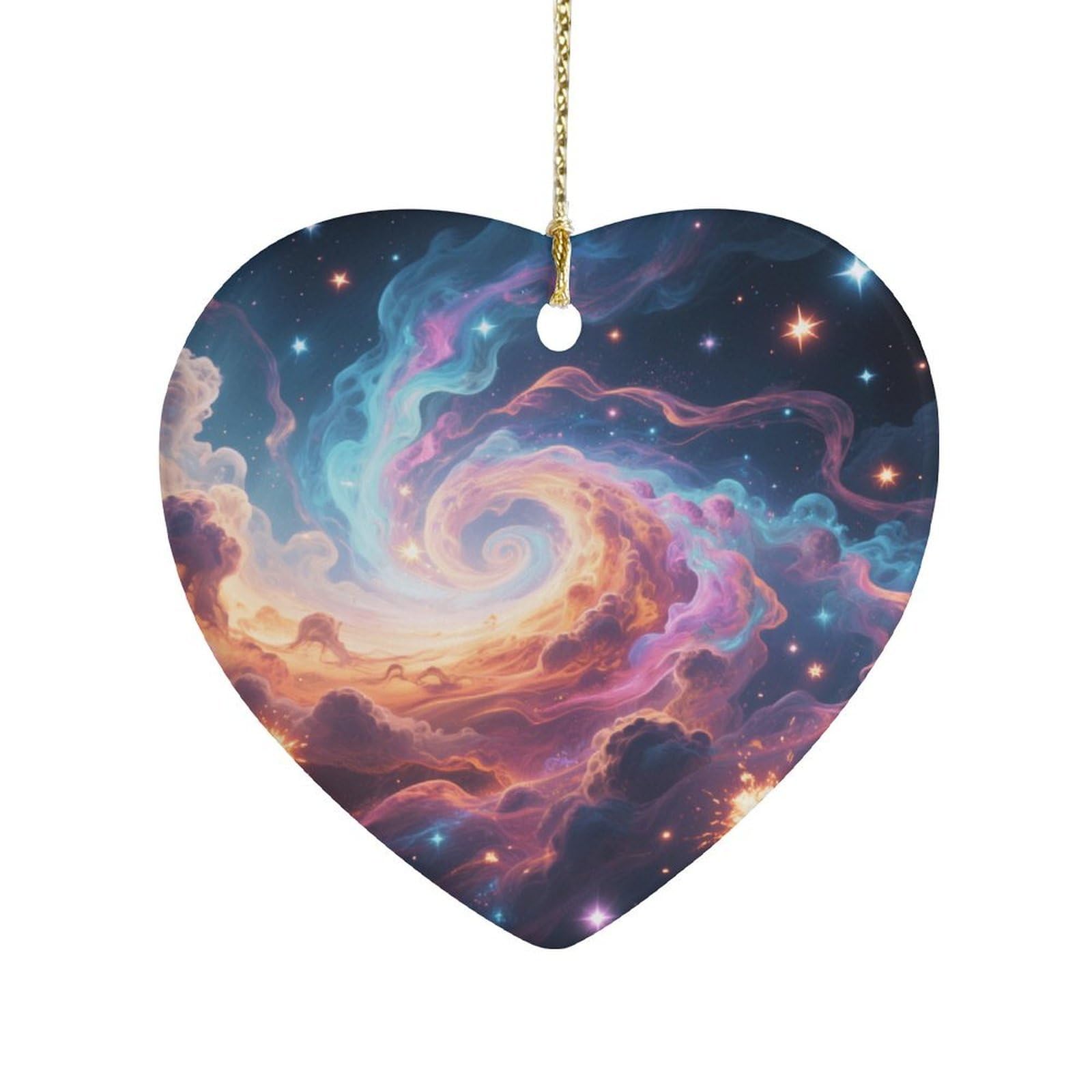 Fekiloot Style Mysterious Nebula Ceramic Ornament Home Decor Keepsake