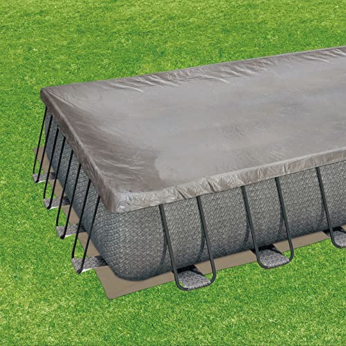 Summer Waves P42412521 Elite 24 Foot X 12 Foot X 52 Inch Outdoor Frame Above Ground Swimming Pool Set W/Filter Pump, Cover, Ladder, & Ground Cloth #TOP5