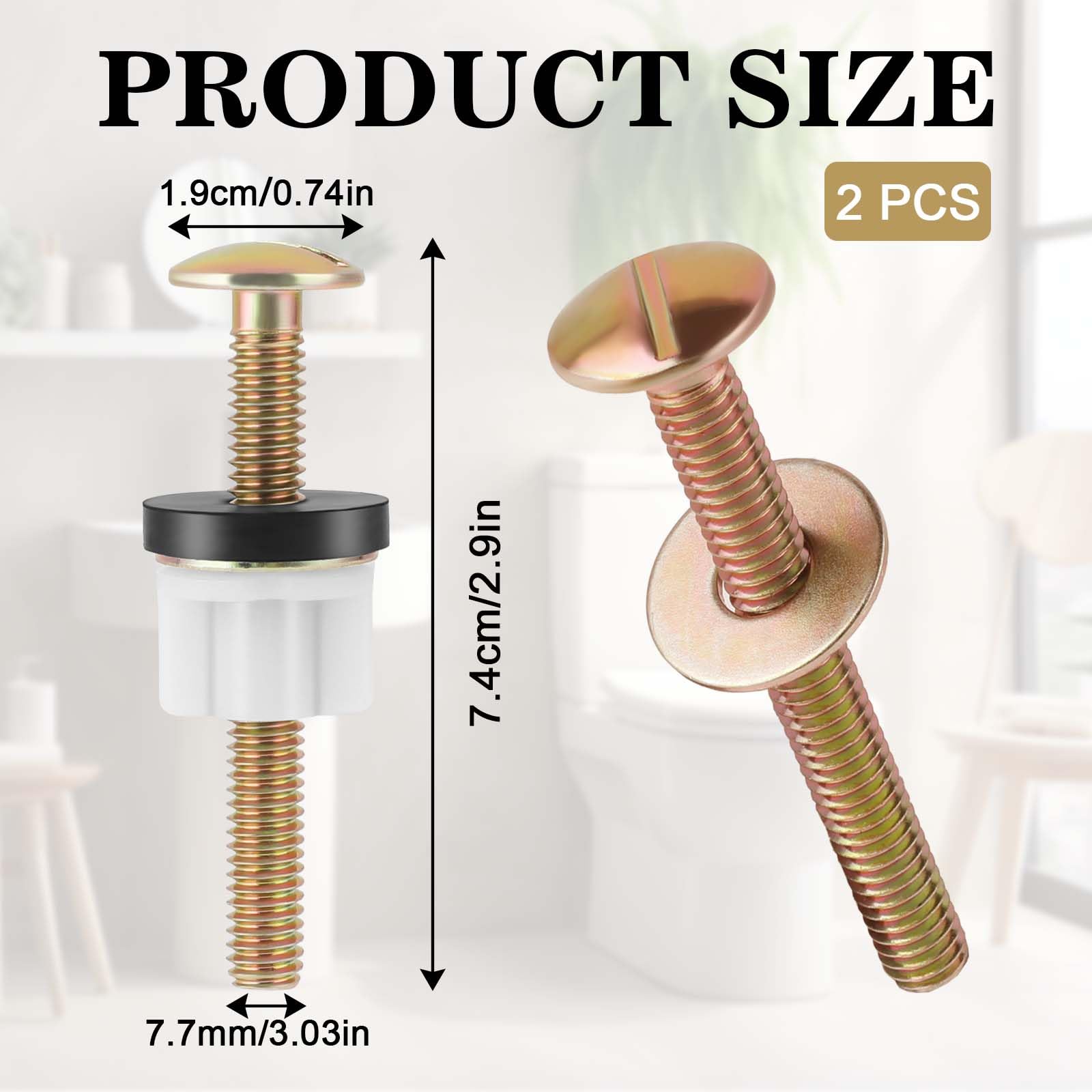 2 Viti Per Water Con Dado Espansione - Acciaio Inox E Plastica, Per Fissaggio Sedile WC - Foto 3