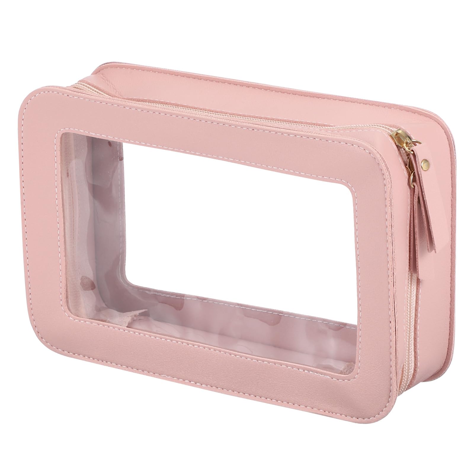 PATIKIL Clear Makeup Bag, Waterproof Travel Toiletry Bag with Zipper Cosmetic Organizer Case Portable Storage Carry on Pouch with Zipper for Women Men