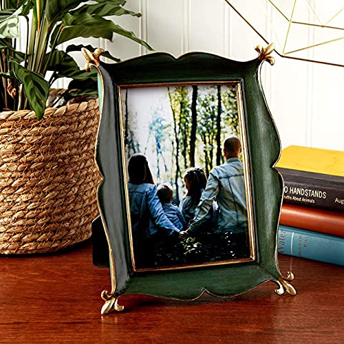Okuna Outpost Vintage Picture Frame For 5 X 7 Pictures, Rustic Green #TOP1
