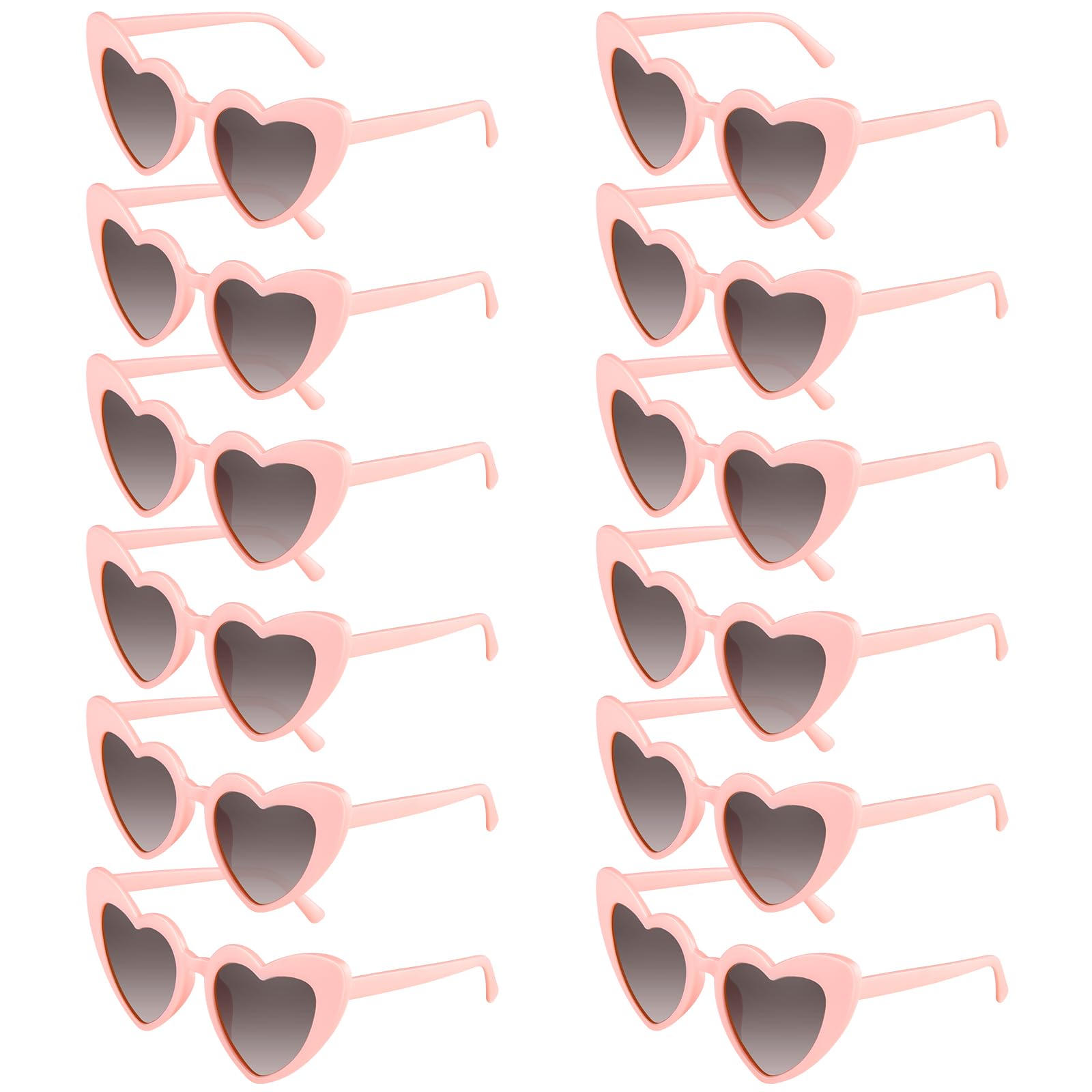 6 12 24 48 Pack Heart Sunglasses Vintage Heart Shaped Glasses Bulk Bachelorette Sunglasses for Women Wedding Party