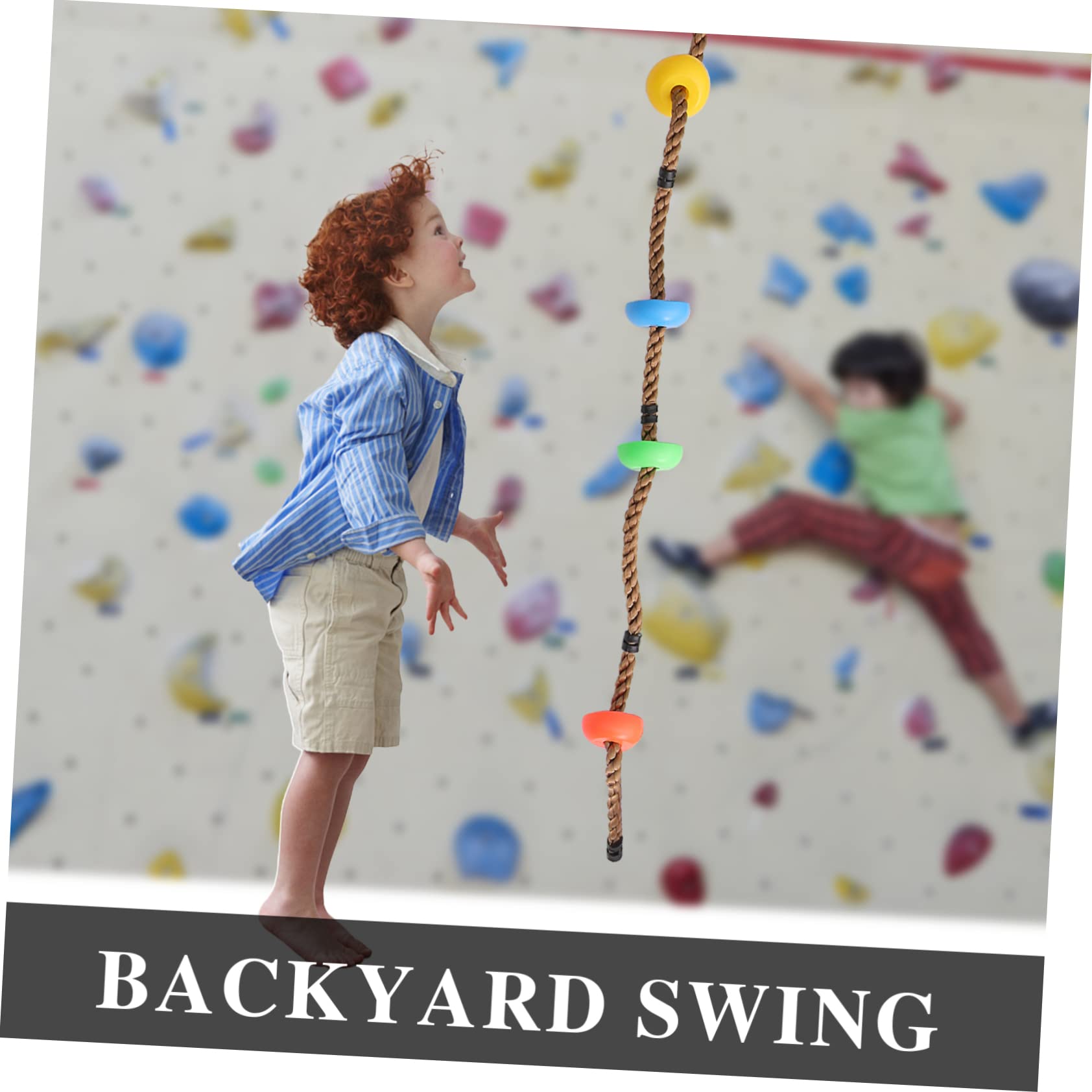 CIYODO 1Pc Swing Climbing Rope for Heavy Duty Outdoor Recreation for Exercise and Fun for Kindergarten Facilities and Parent Activities Random Color