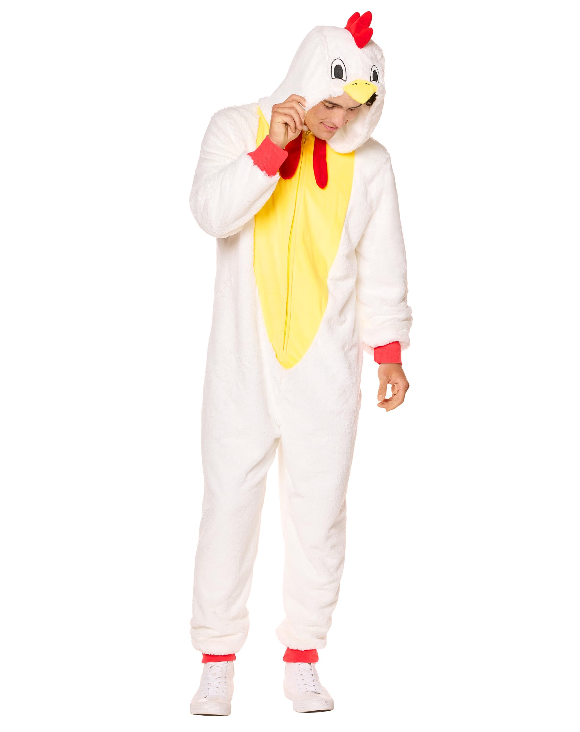 Spirit Halloween Costume da pollo, per adulti, costume da animale, costume divertente