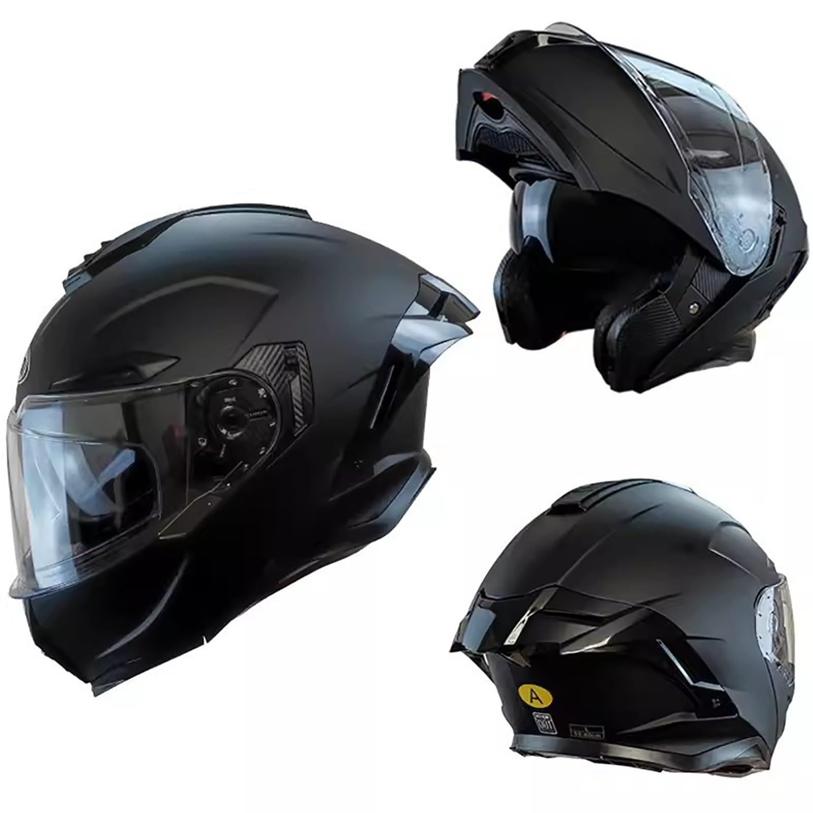 Modułowy składany kask przedni do kasku motocyklowego z homologacją ECE/DOT, skorupa ABS, błyszczące wykończenie, wygodne wnętrze, regulowane otwory wentylacyjne