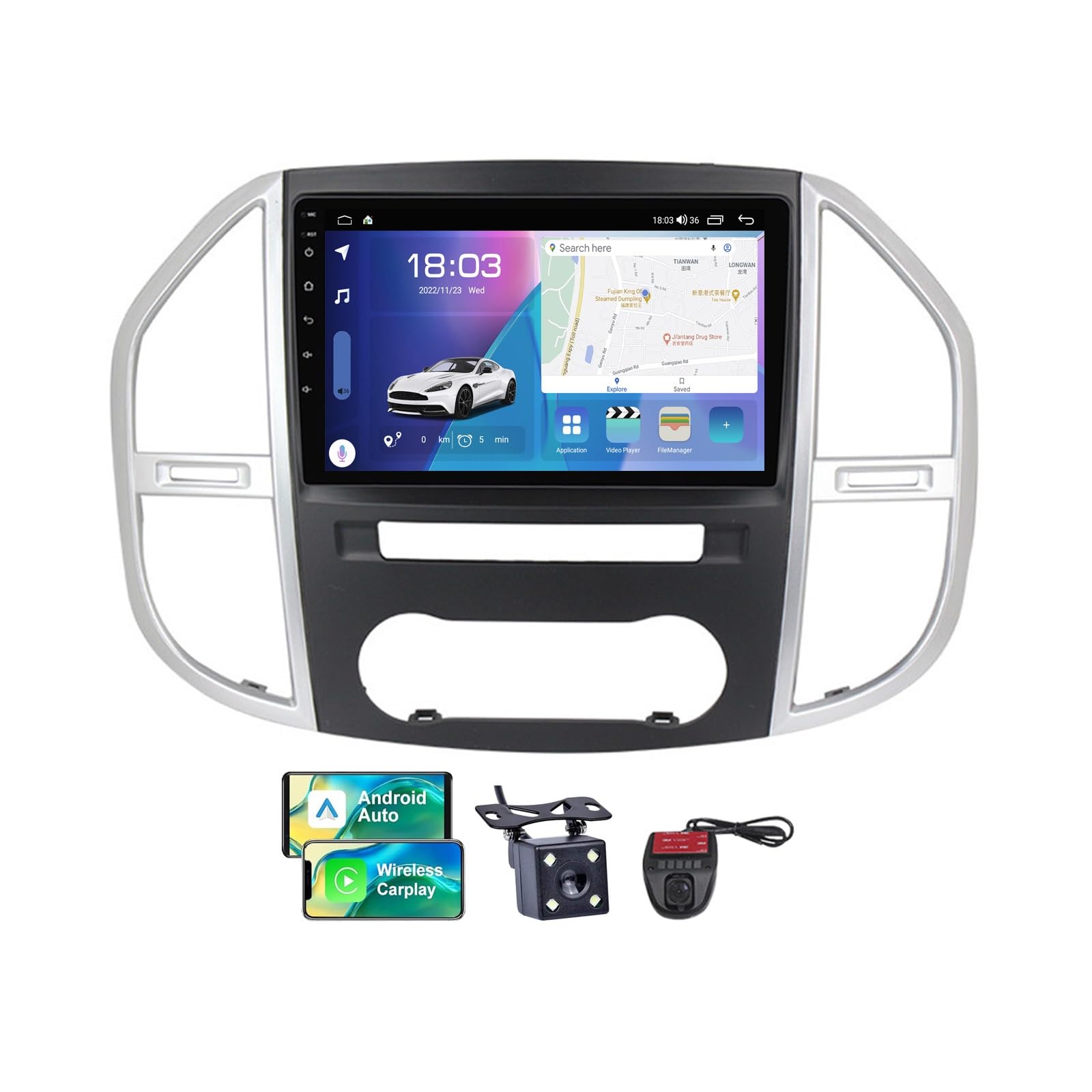 Autoradio GPS connecté 4G pour des trajets professionnels fluides en Vito W447