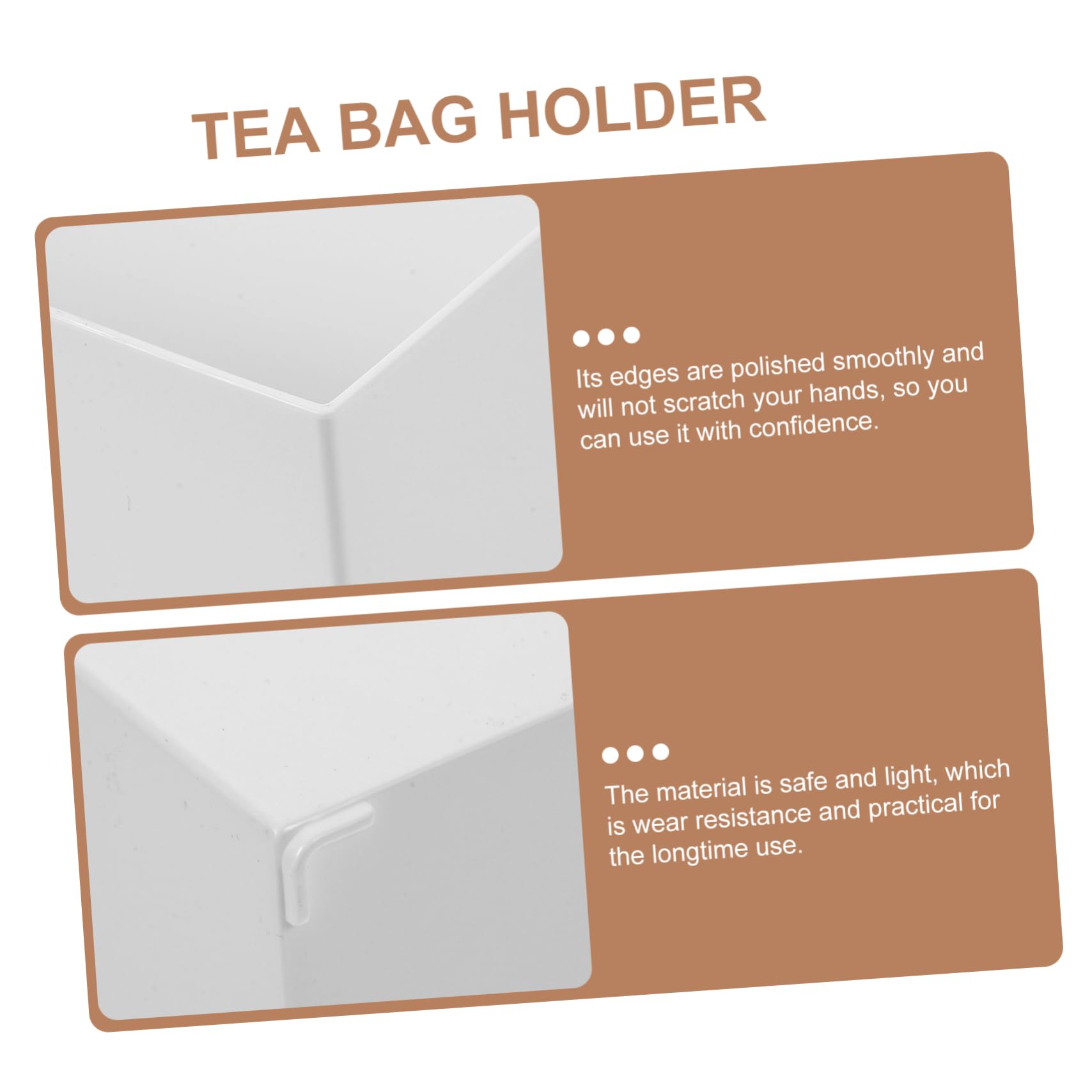 Garneck Coffee Sugar Packets Tea Bag Organizer for Cabinet Candy Container White Pp