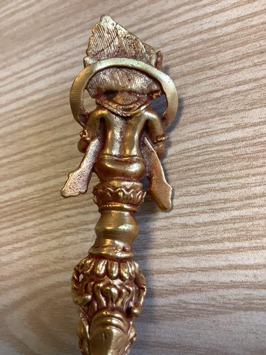 Amazon.co.jp: 《 チベット密教 》 プルパ 金メッキ 憤怒神 守護神 約