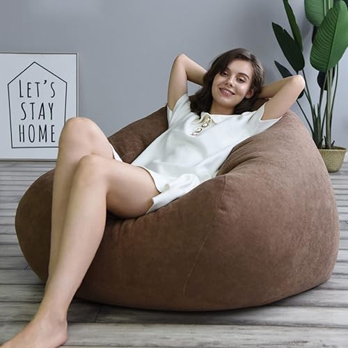 Miniatura 10 de Puf para adultos, puf para almacenamiento de animales de peluche, con cómoda almohada y reposapiés, para organizar juguetes de peluche o textiles,