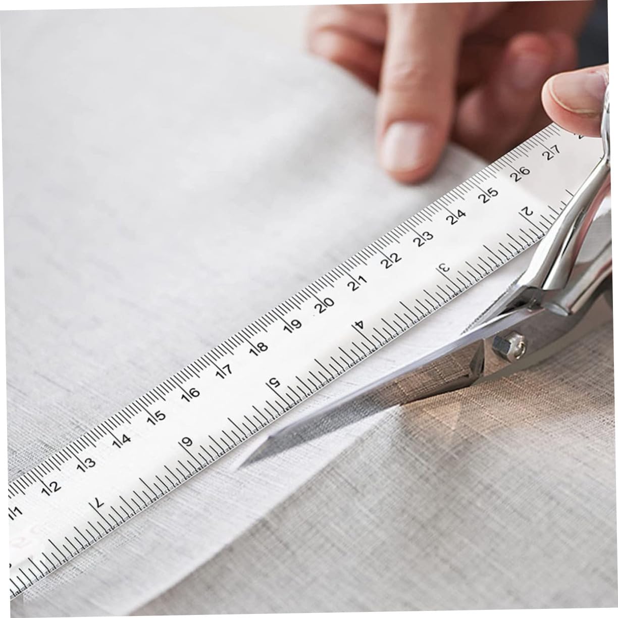 Artibetter Righelli Trasparenti in Plastica Design Ergonomico e Resistente Set da 50 per Misurazioni Precise per Ufficio, Scuola e Disegno Tecnico