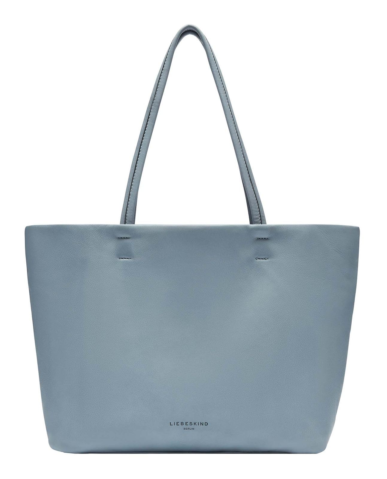 LIEBESKIND BERLIN Leather shopper bag shoulder bag Hera Sheep Natural Shopper Blue Heaven