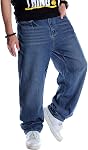 Homme Baggy Hip Hop Denim Jeans Vintage 90s Pantalon de danse de skater de skater Loose Fit