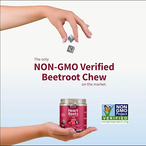 Miniatura 9 de Snap Supplements Heart Beets - Masticables suaves de raíz de remolacha orgánica, suplemento de apoyo cardiovascular para hombres y mujeres, CoQ10 y