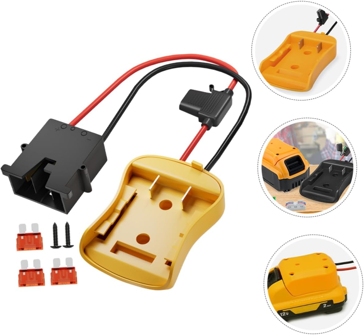 DOITOOL 3pcs Battery Adapter Connector for Toy Versatile Battery Power Adapter Secure Connection and Fixing for Easy Organization for Electric Tools and Projects