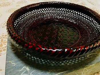 Amazon.co.jp: 久留米 九盆 藍胎漆器 亀甲深鉢大黒 菓子器 漆