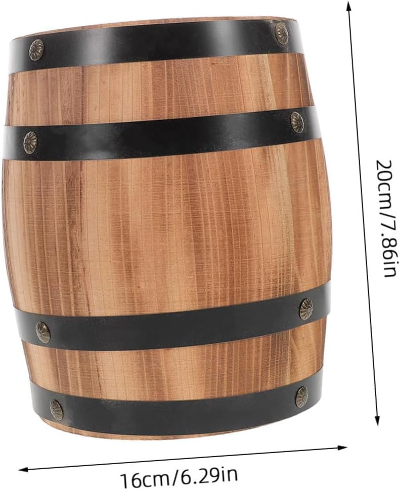 Utensil Holder Retro Style Wine Barrel Cutlery Storage Organizer for Home and Office Mini Rustic Fork and Spoon Holder Chic Vintage Design for Countertop Organization