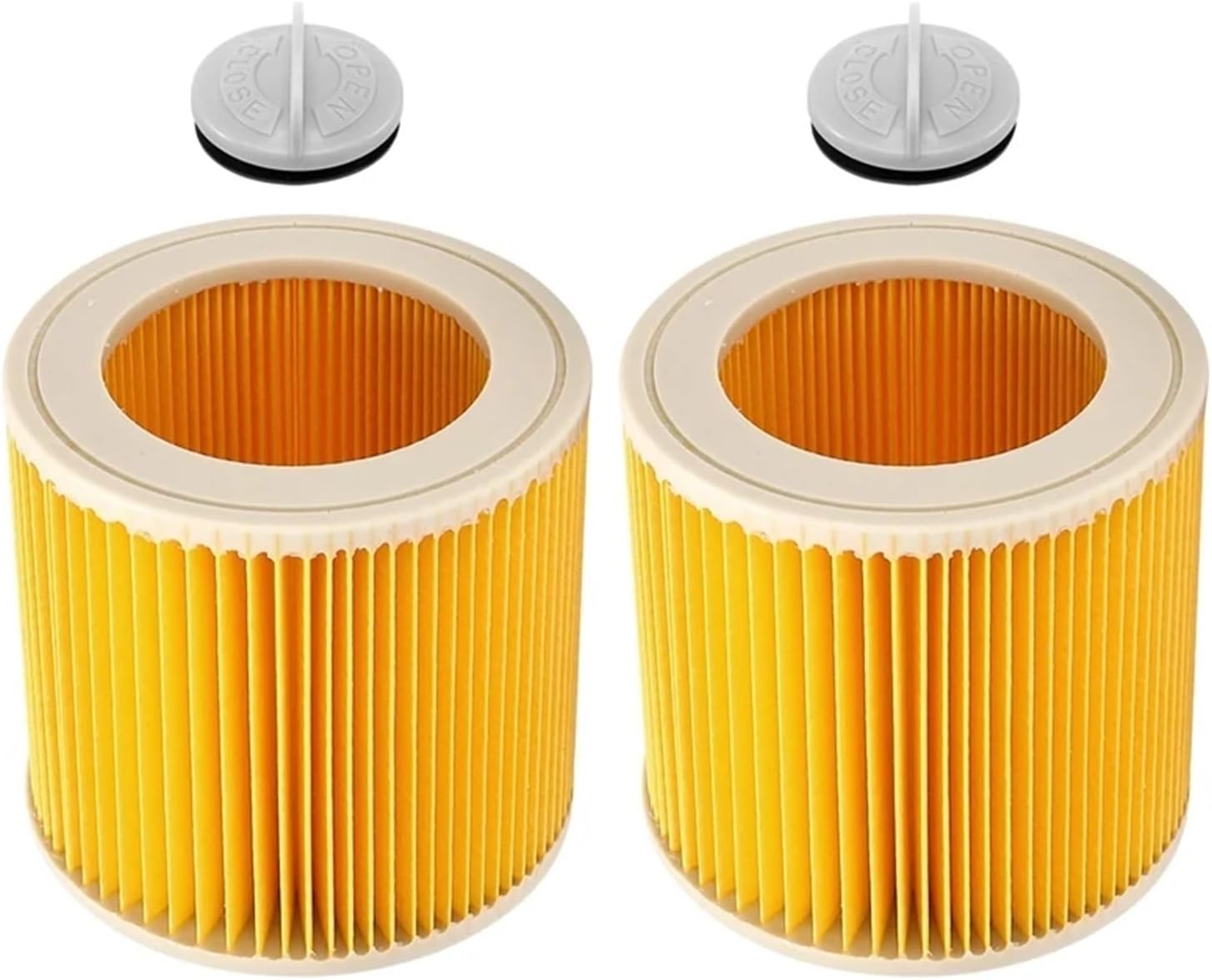 Wet Dry Vacuum Cleaner Replacement Cartridge Filter Household Cleaning Tools Accessory，Compatible with Karcher WD WD2 WD3 WD1 MV3 MV2 Series(2 pcs)