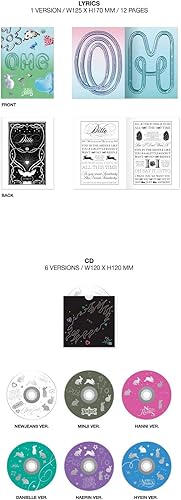 Vista 5 de NewJeans - OMG [Tarjeta de mensaje ver.] 1er álbum individual+regalo de tienda (HAERIN ver.)