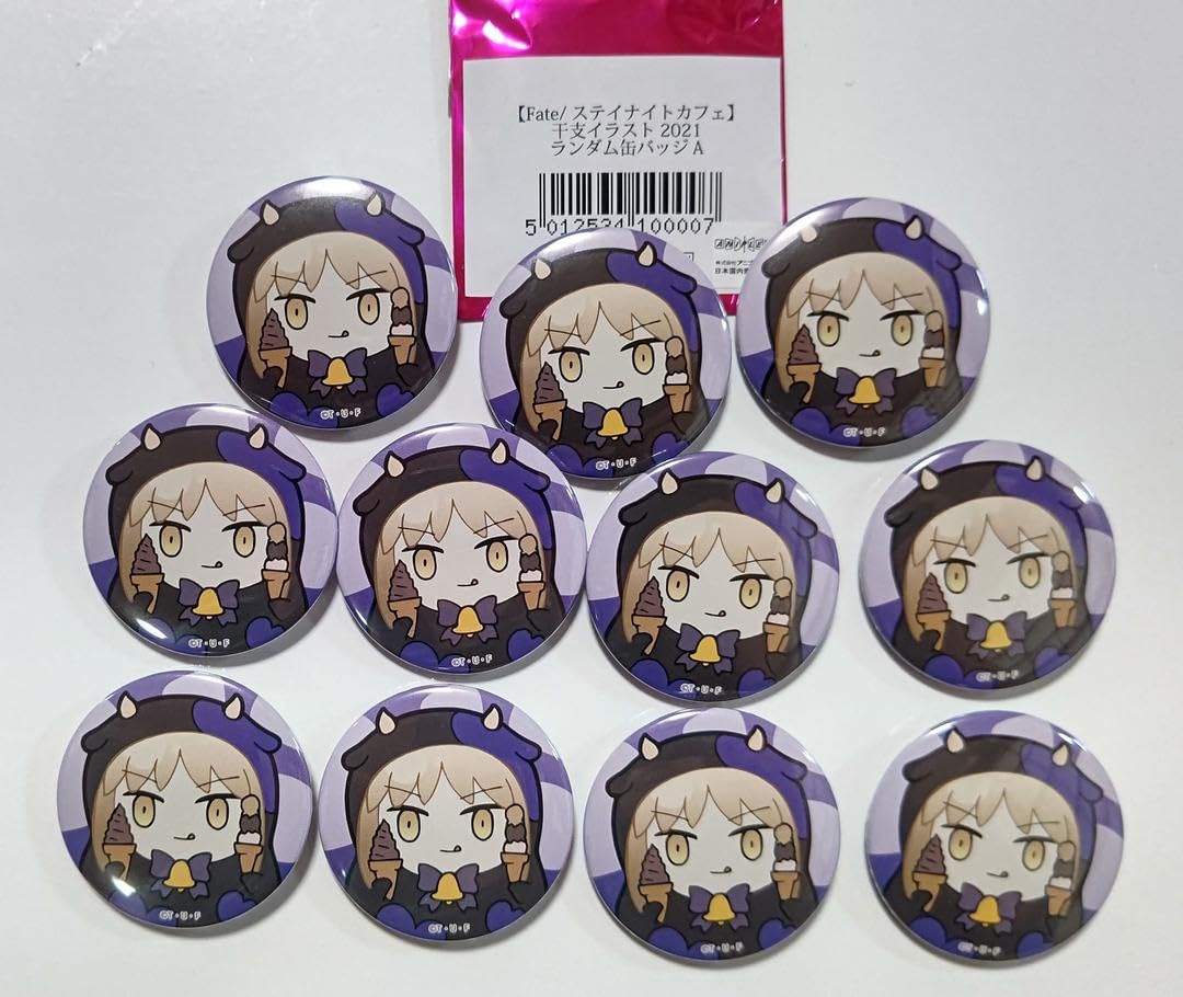 セイバー オルタ／Fate ステイナイトカフェ 干支イラスト 缶バッジ