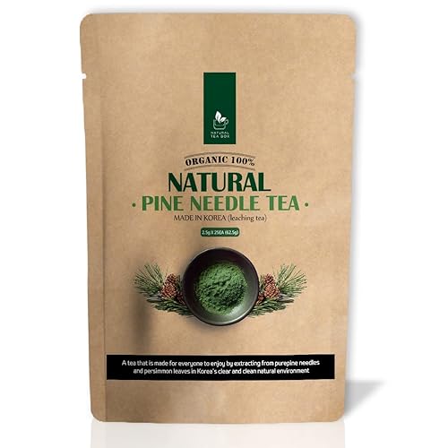 Caja de té natural Bolsa de té con aguja de pino natural 100 agujas de pino verdes orgánicas 25EA