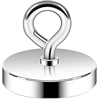 Vista 15 de Imán de pesca negro Neosmuk, imanes resistentes de 2 pulgadas y 350 lb con perno, imán de neodimio súper fuerte de alta potencia con asa