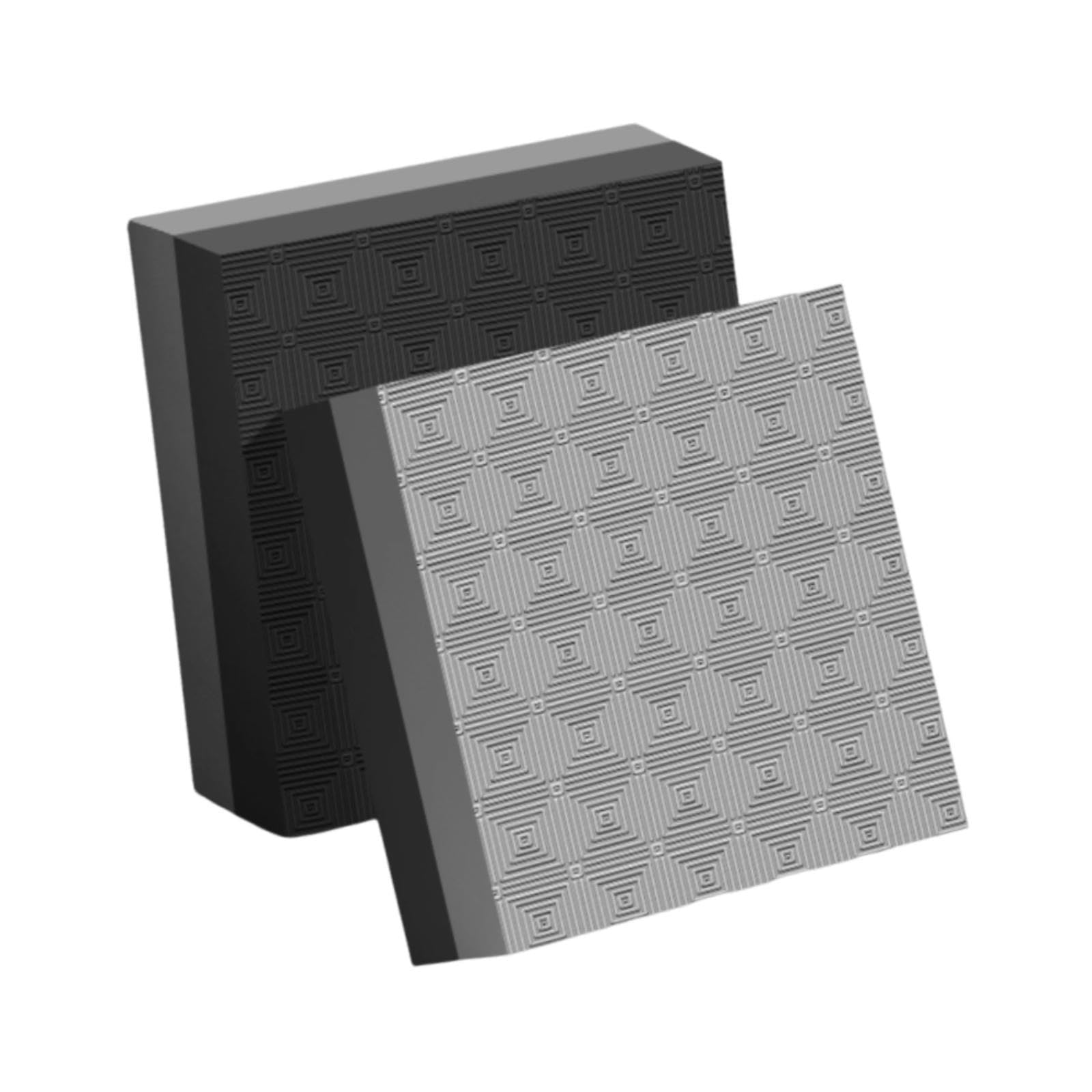 APLVFFZH 2-Pcs Weightlifting Drop Pads, Deadlift Weight Pad, Shockproof Cushion, Anti-Slip PVC Training Mat for Indoor Fitness, Club, Training,Home,Barbell,Gym and Outdoor Use, Black Gray 40x33x4cm