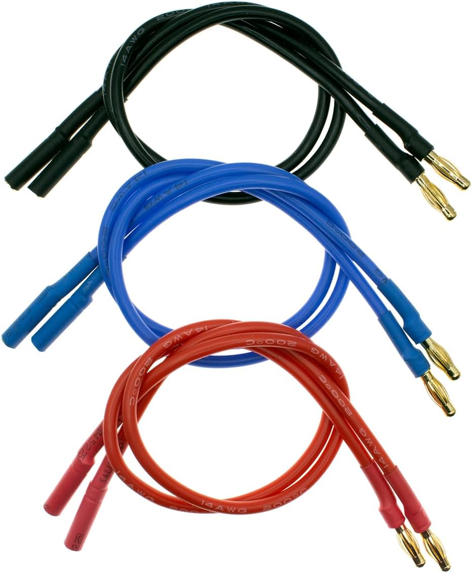 HobbyPark 3.5mm Bullet Connector Extension Leads (3-Pack) – For Brushless Motor & ESC, 14 AWG Silicone Wire - View #3