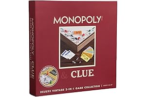 Monopoly and Clue 2-in-1 Deluxe Vintage Wooden Edition