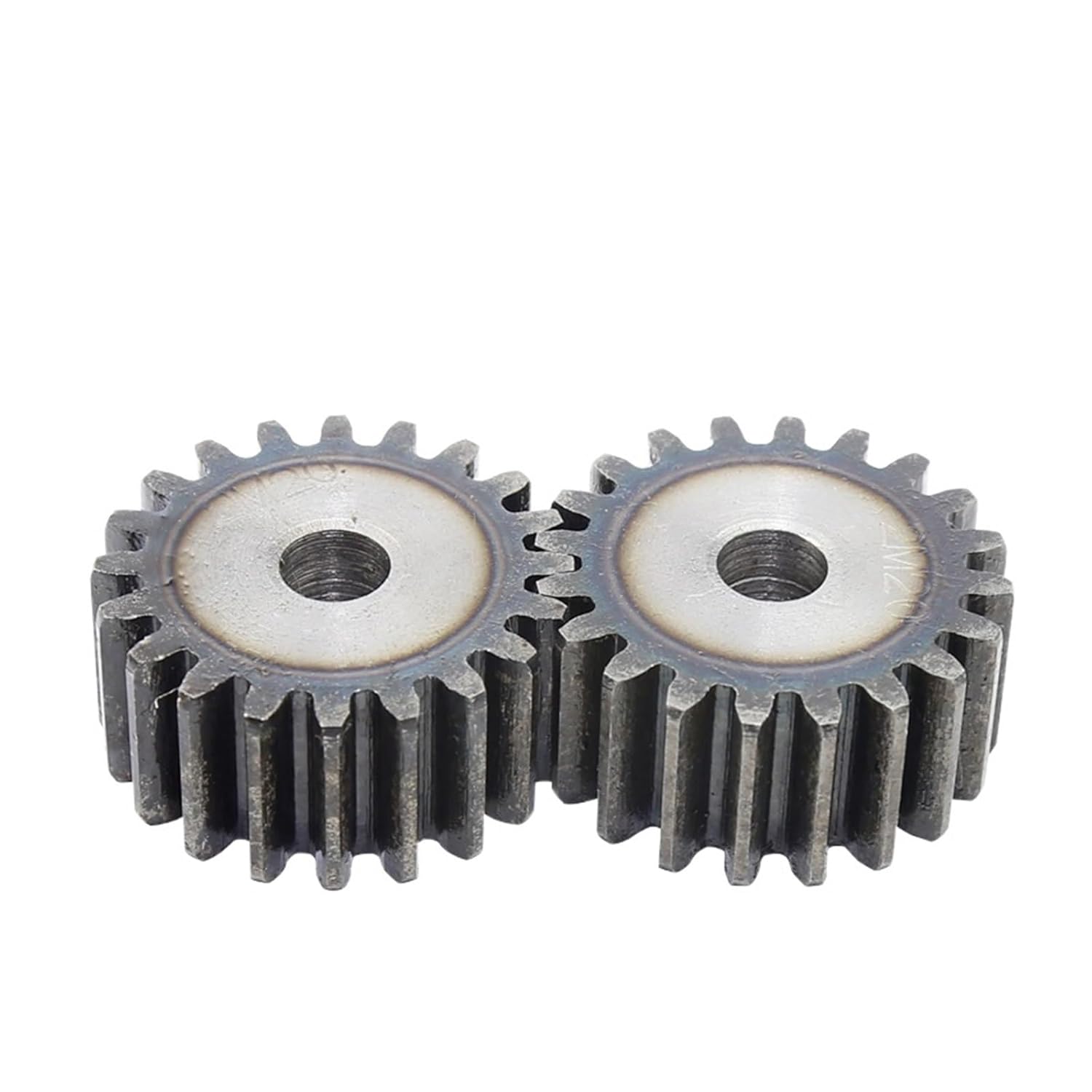 Steel Heavy Duty Motor Pinion Gear 1pcs 2 Mode Spur Gear Steel Metal 10-25 Teeth Thickness 20mm for Industrial Transmission Motor Gears 2M(17 Teeth-OD 38mm)