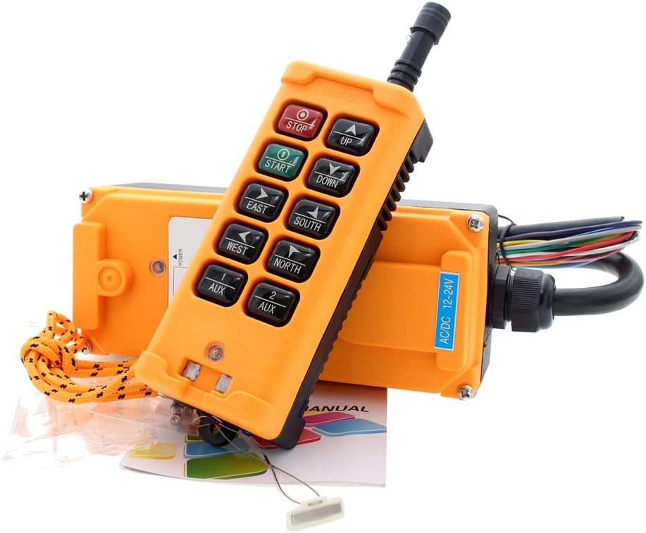 10 Keys Crane Industrial Remote Control Wireless Transmitter Push Button Switch