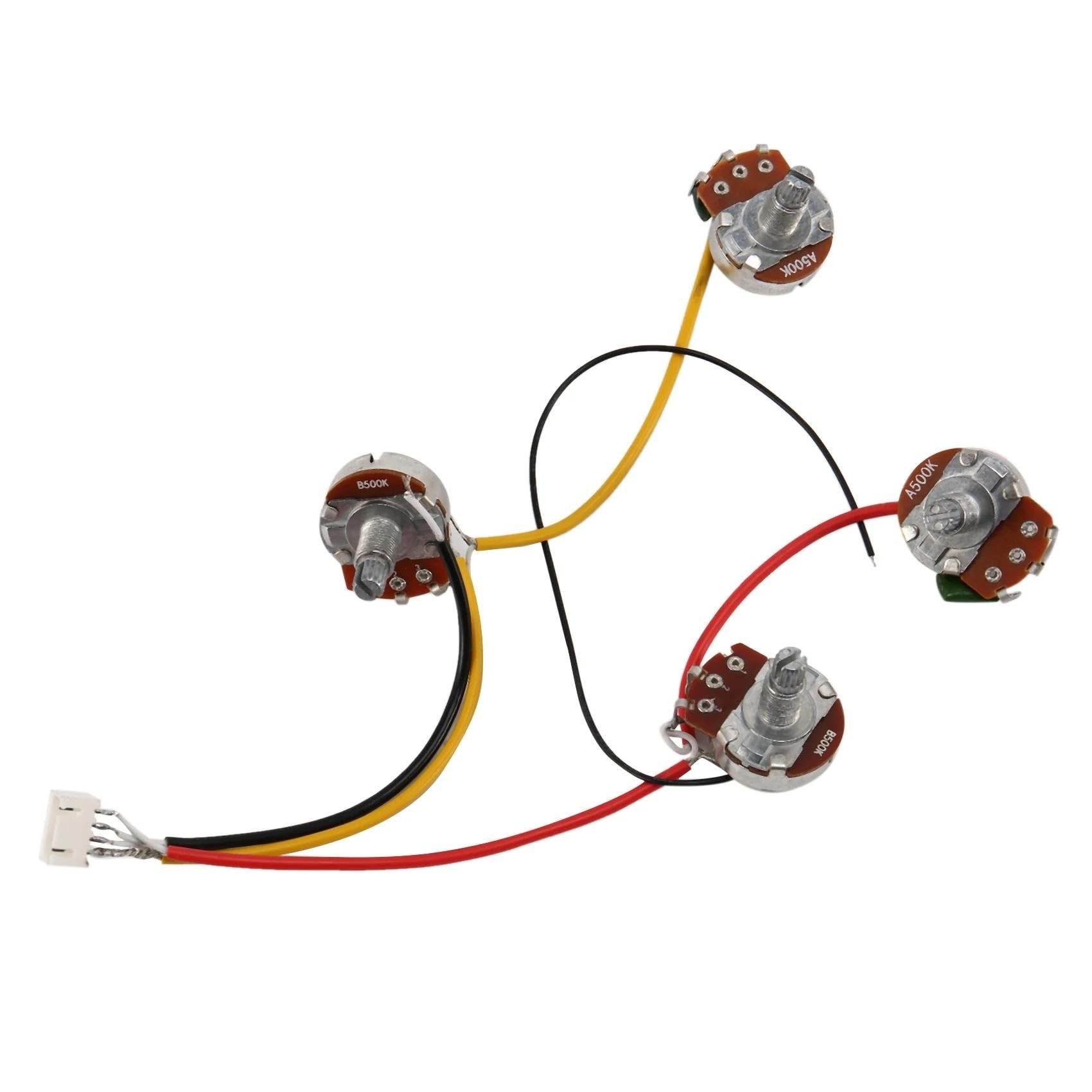 Arnés Cableado Guitarra Eléctrica Arnés de cableado para circuito de captación de guitarra eléctrica LP 2T2V 500K potenciómetro interruptor de tres vías
