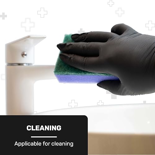 Miniatura 6 de Well Before Guantes de vinilo negros - Guantes desechables sin polvo y sin látex