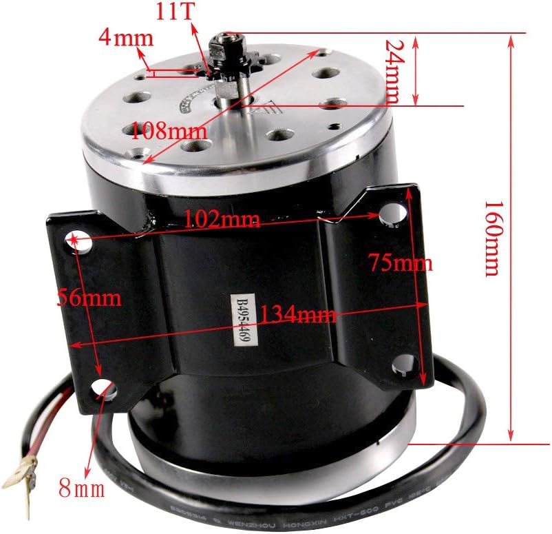 TDPRO JCMOTO 36v 800w Brushed Speed Motor and Controller Set for Electric Scooter Go Kart Bicycle e Bike Tricycle Moped