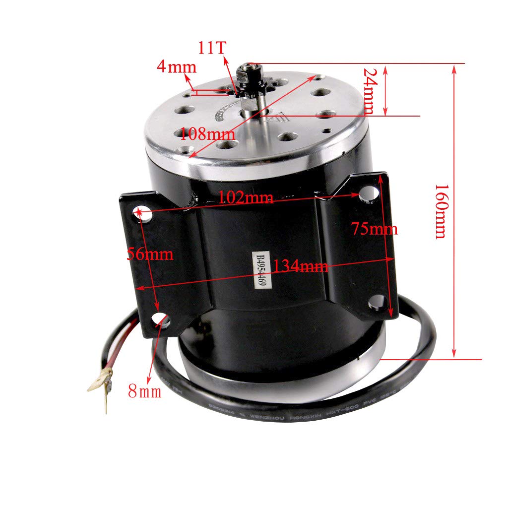 36v 800w Brushed Speed Motor and Controller Set for Electric Scooter Go Kart Bicycle e Bike Tricycle Moped