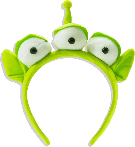 Green Alien Headband for Adult Women, Plush Alien Costume for Halloween